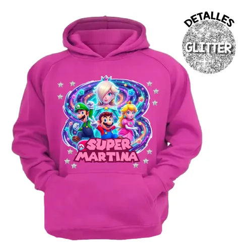 Buzo Pantalon Poleron Mario Galaxy Personalizado Niña