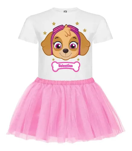 Conjunto Disfraz Skye Paw Patrol 2 Niñas Personalizado