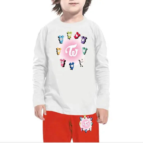 Pijama Largo Niñas Algodon Twice Lovely Lovelis Circulo 3