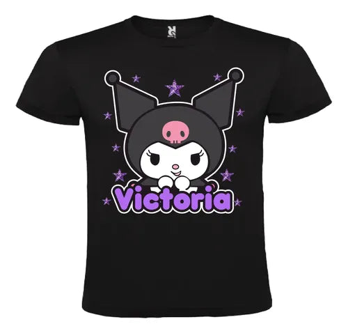 Polera Kuromi Niñas Personalizada Algodón 100% D2