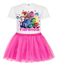 Disfraz Vestido Intensamente 2 Personalizado Polera + Tutú Niñas Detalles Glitter