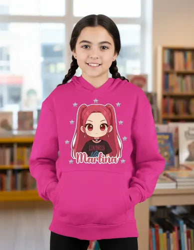 Polerón Mira Huntrix Demon Hunters K Pop Personalizado Niñas D1