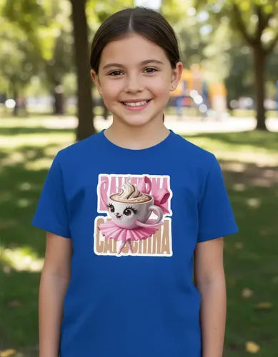 Polera Color Algodón 100% Niñas Ballerina Capuchina Brainrot