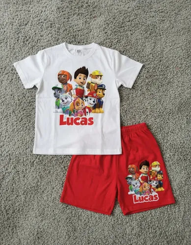 Pijama Paw Patrol Niñas Personalizado 100%  Algodón Niños