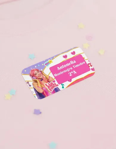 Etiquetas Escolares Personalizadas Luli Pampin Utiles Ropa Rosa Unica