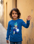 Polera Manga Larga Algodón Niños Vegeta Dragon Ball
