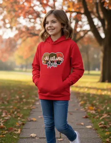 Polerón Harry Potter Y Amigos Personalizado Niños Y Niñas