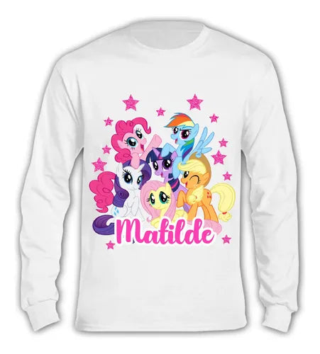 Pijama Largo My Little Pony Niñas Personalizado Algodon
