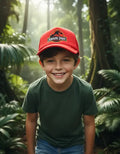 Jockey Gorro Niños Jurasic Park Regalo Navidad Rojo 2-12