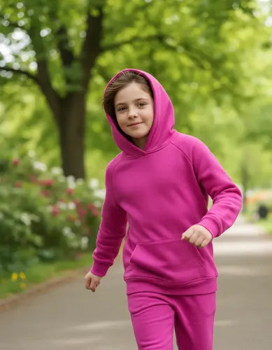 Buzo Niños Algodón Poleron Canguro + Pantalon