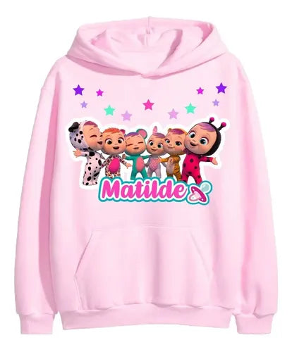 Polerón Canguro Bebes Llorones Personalizado Niñas