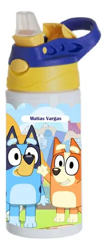 Botella Agua Colegio Pacman Personalizada Niños