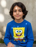 Polera Manga Larga Algodón Niños Bob Esponja