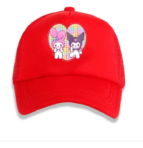 Jockey Gorro Niñas Kuromi My Melody Corazon