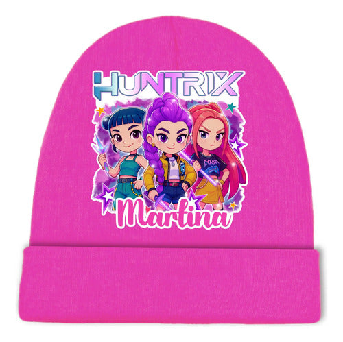 Gorro Lana Huntrix Demon Hunters K Pop Personalizado Niñas Rosa Talla Niñas Huntrix