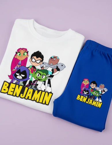 Pijama Largo Jóvenes Titanes Regalo Cumpleaños  Niños