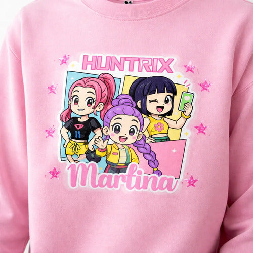 Polera Larga Guerreras K Pop Huntrix Personalizada Niñas