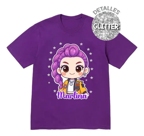 Polera Rumi Huntrix Demon Hunter K Pop Personalizada Niñas