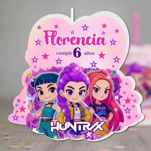 Vela De Cumpleaños Huntrix Demon Hunters Kpop Personalizada