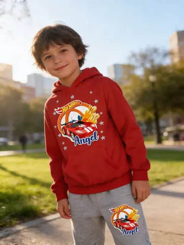 Buzo Hot Wheels Poleron Pantalon Personalizado Niños