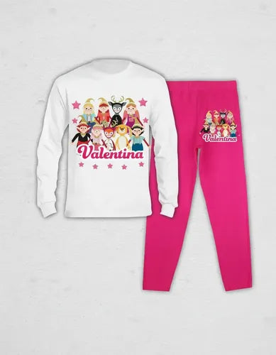 Pijama Largo Duendes Mágicos Niña Personalizado Algodón