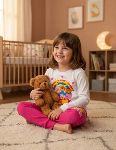 Pijama Largo Plim Plim Niñas Algodón Personalizado