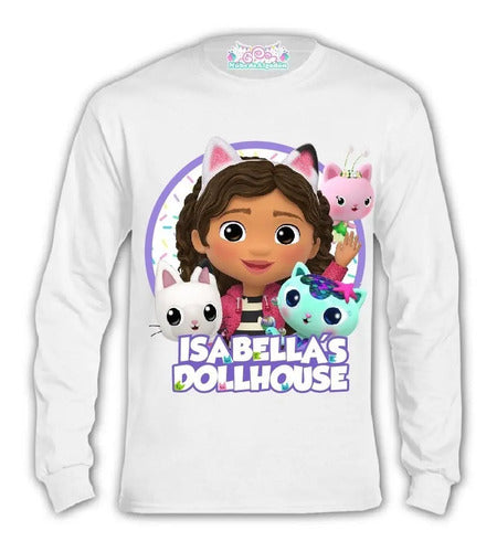 Polera Larga La Casa De Gabby Personalizada Niñas Algodón