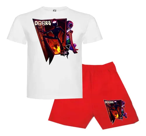 Pijama Corto Niños Algodon Roblox Doors