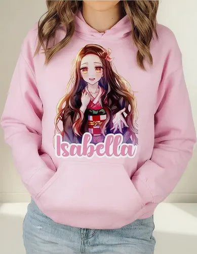 Polerón Kimetsu Demon Slayer Niñas Personalizado Algodón 1