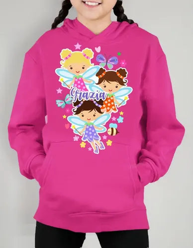 Polerón Hadas Princesas Niñas Personalizado Algodón