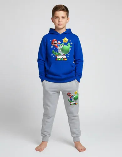 Buzo Super Mario Galaxy Poleron Pantalon Personaliza Niños 2