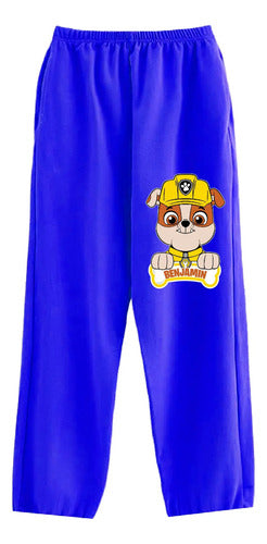 Pijama Largo Rubble Paw Patrol Algodón Niños Personalizado 1