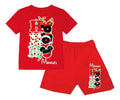 Pijama Corto Mickey Ho Ho Ho 2 Navidad Niños Algodón