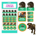 Etiquetas Escolares Personalizadas Jurassic Park Ropa Utiles Verde Unica