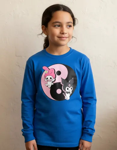 Polera Manga Larga Algodón Niñas Kuromi My Melody Yin