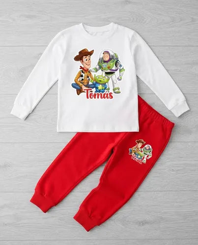 Pijama Largo Toy Story Niños Personalizado Algodón