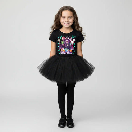 Disfraz Huntrix Halloween Polera Tutu Guerreras K Pop Personalizado Niñas