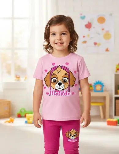 Polera Calza Larga Skye Paw Patrol Personalizado Niñas