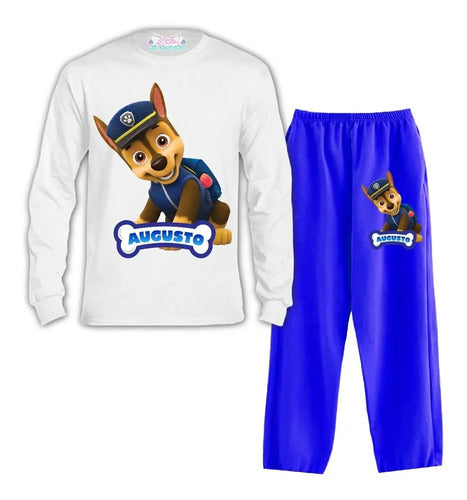 Pijama Largo Chase Paw Patrol Regalo Cumpleaños  Niños