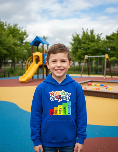 Polerón Canguro Algodón Niños Number Blocks