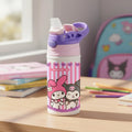 Botella Agua Colegio Kuromi My Melody Personalizada Niñas Blanco