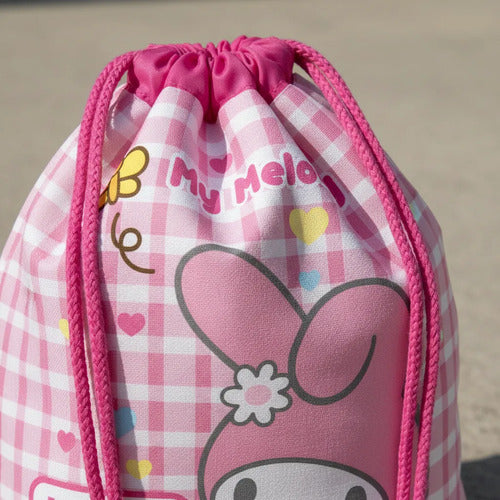 Mochila Bolsa Tela My Melody Jardin Infantil Colegio Niñas Fucsia Liso