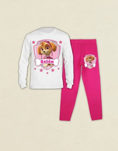 Pijama Largo Skye Paw Patrol 2 Personalizado Algodón
