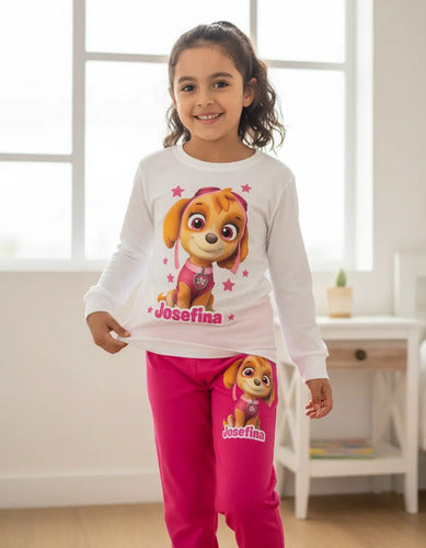 Pijama Largo Skye Paw Patrol 1 Personalizado Algodón