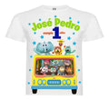 Polera Canciones Del Zoo Cumpleaños Personalizada Algodon D2