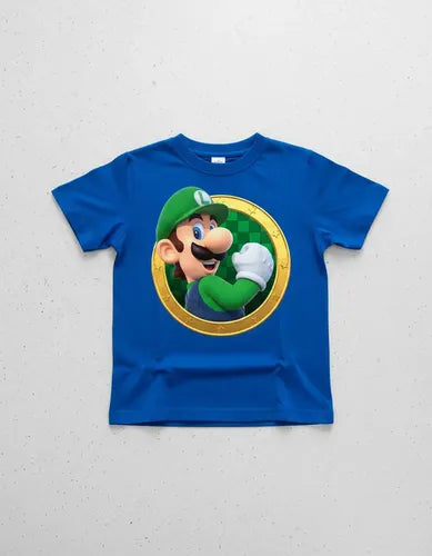 Polera Color Algodón 100% Niños Luigi Bros