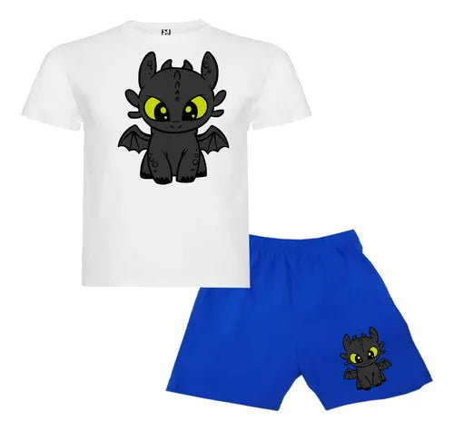 Pijama Corto Niñoss Algodon Chimuelo Como Entrenar Dragón