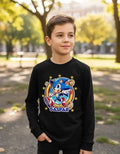 Polera Sonic Manga Larga Personalizada Niños  Algodon D1