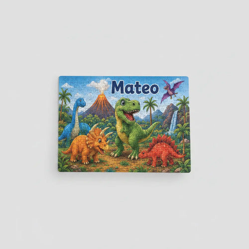 Puzzle Rompecabezas Personalizado Dinosaurios Nombre