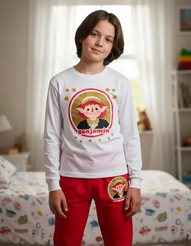 Pijama Largo Colorito Duendes Mágicos  Algodón Personalizado